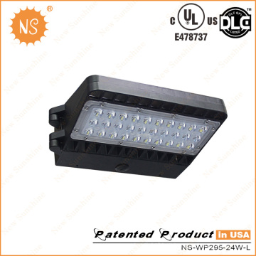 UL Dlc 24W pequeno quadrado preto luz LED Pack Pack